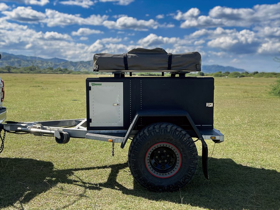 Camper in the field