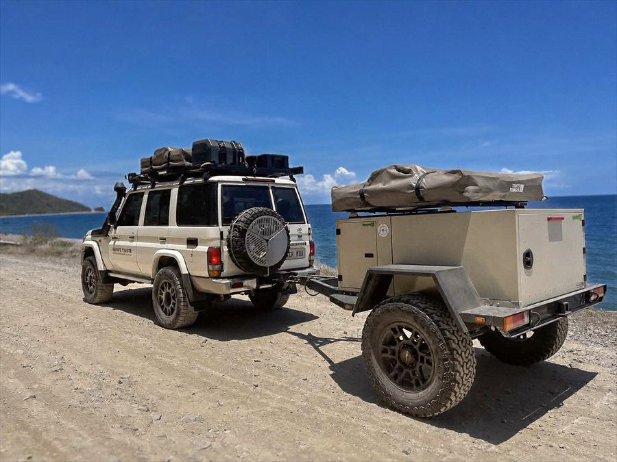 Camper by the sea